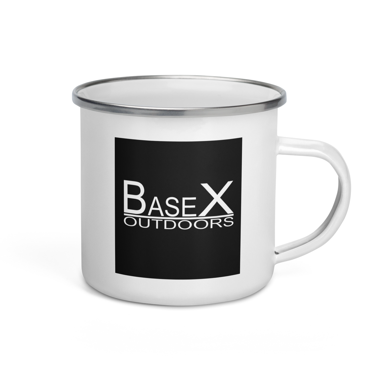 Base X Outdoors Square Enamel Mug