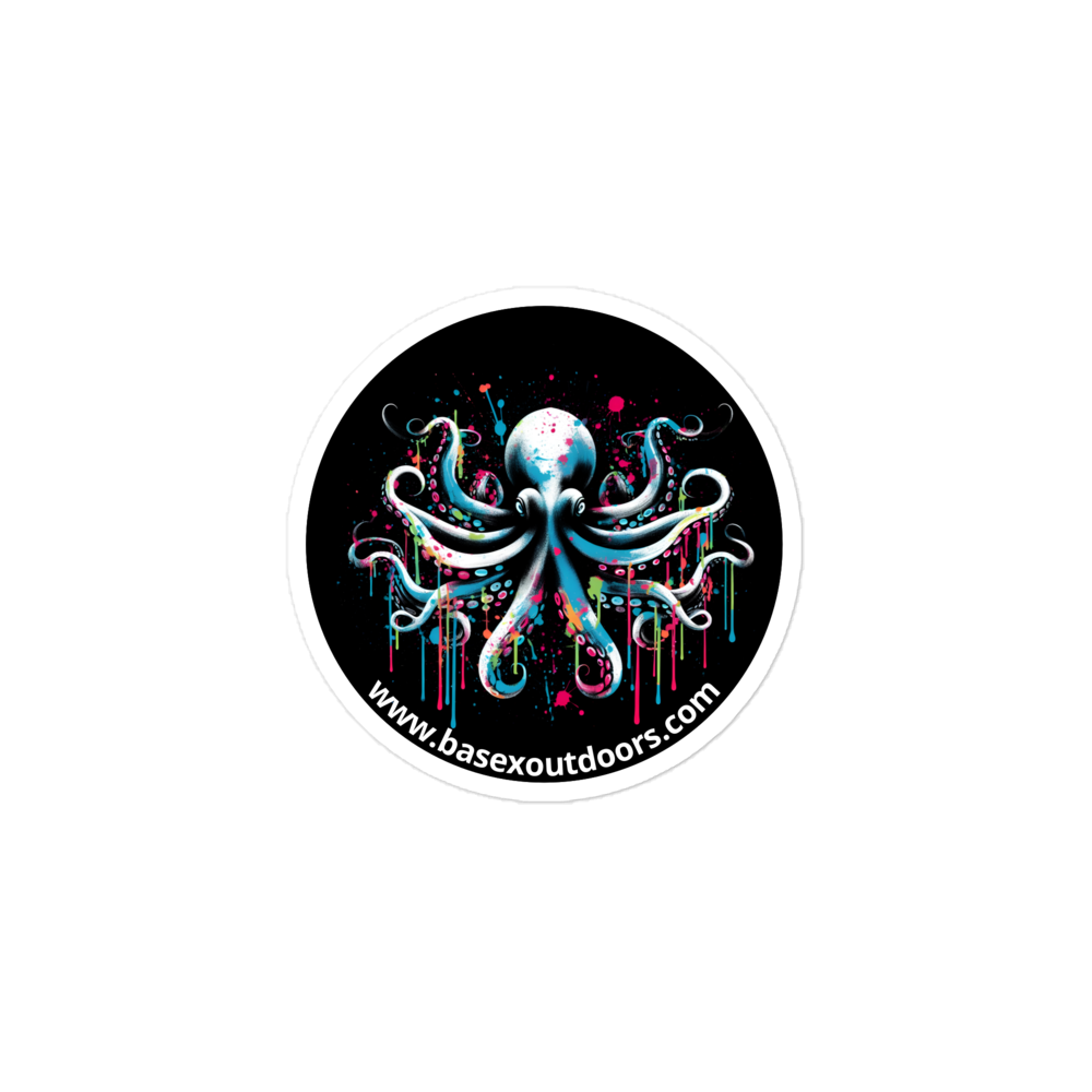 Base X Outdoors Octopus Splatter Ink Color Sticker