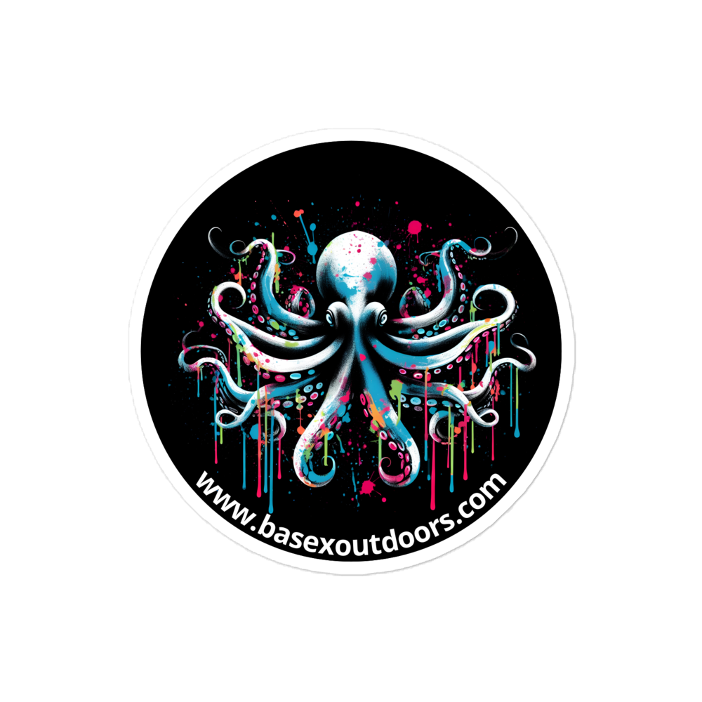 Base X Outdoors Octopus Splatter Ink Color Sticker