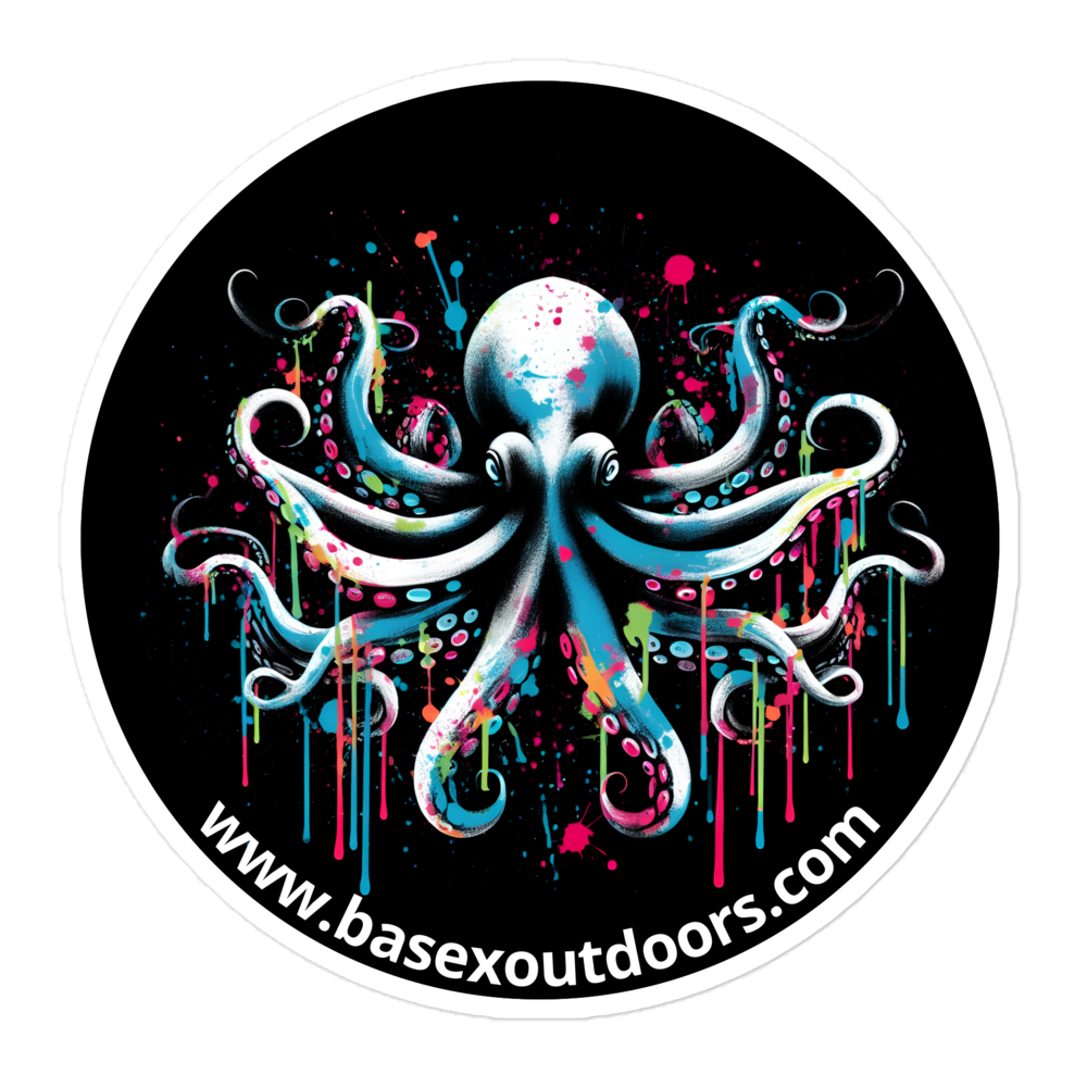 Base X Outdoors Octopus Splatter Ink Color Sticker
