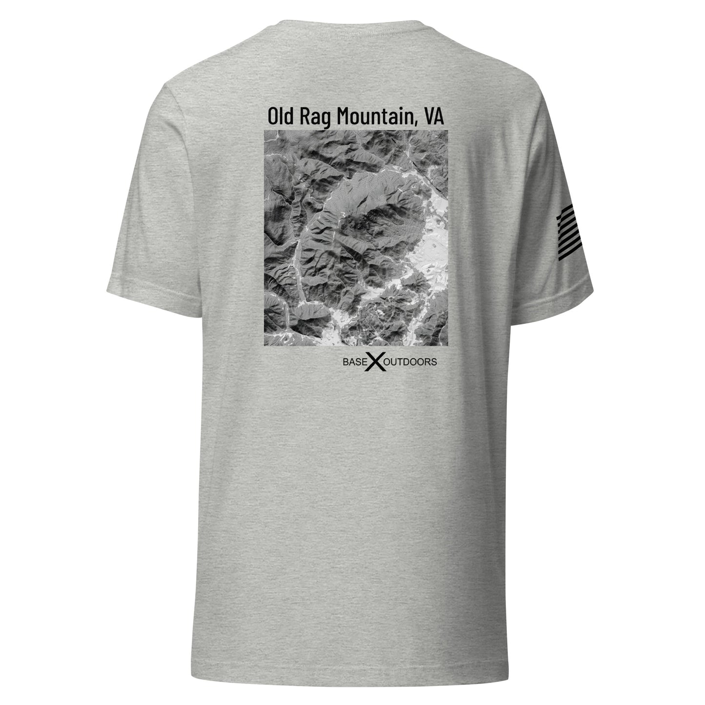 Base X Outdoors Old Rag Mountain VA Topographic T-Shirt