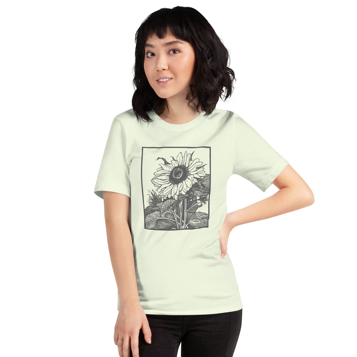 Base X Outdoors Women's Sunflower Drawing T-Shirt