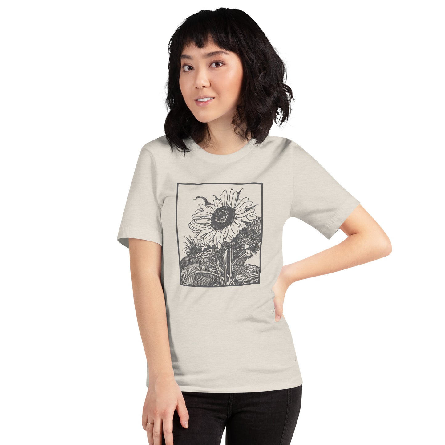 Base X Outdoors Women's Sunflower Drawing T-Shirt