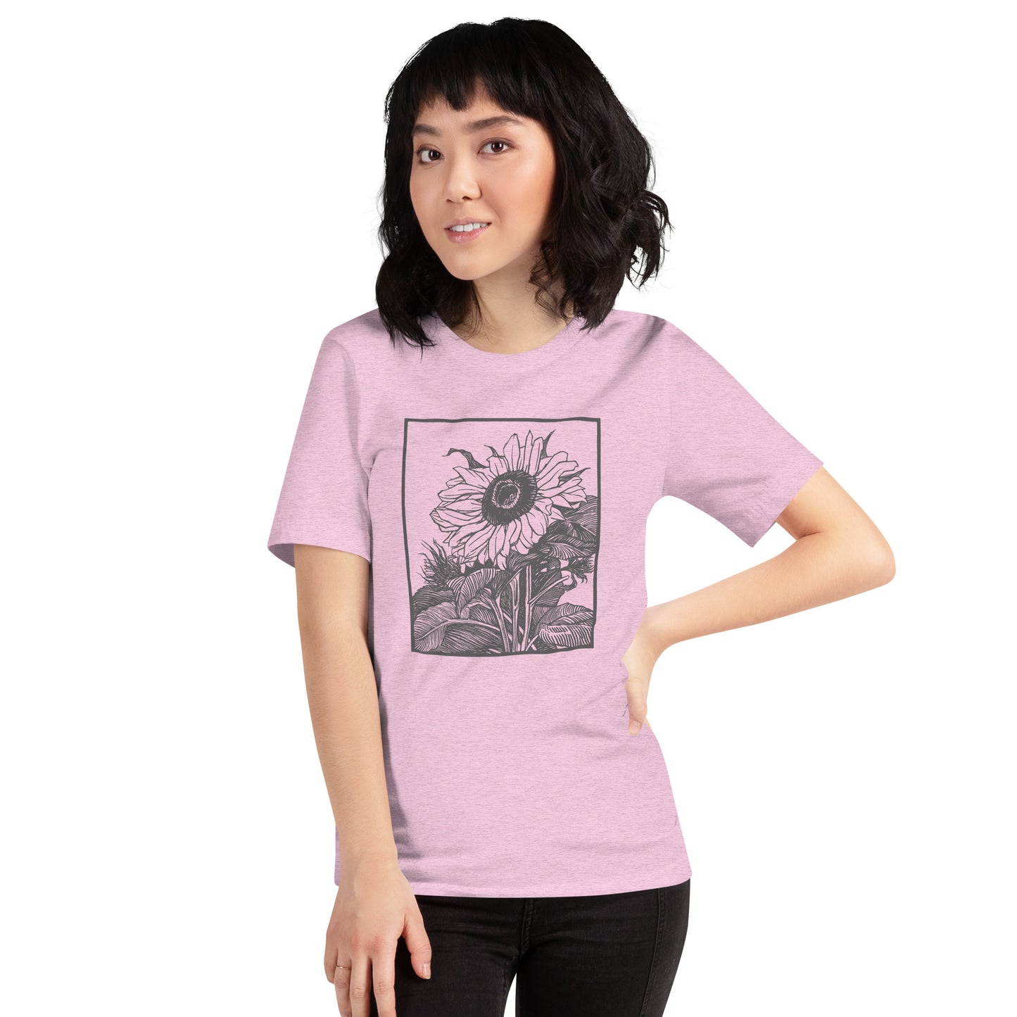Base X Outdoors Women's Sunflower Drawing T-Shirt