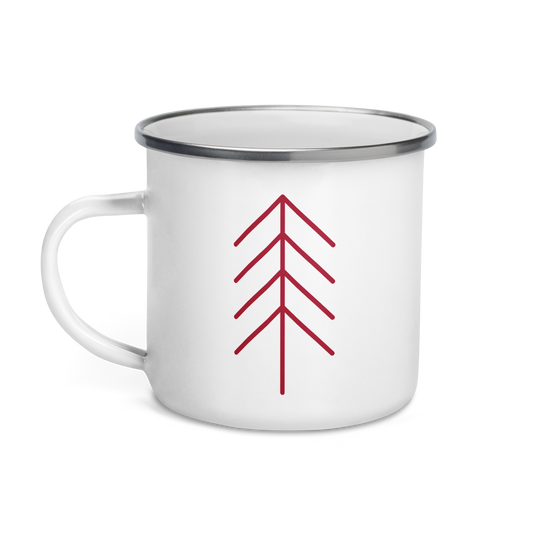 Base X Outdoors Red Fir Tree Enamel Mug