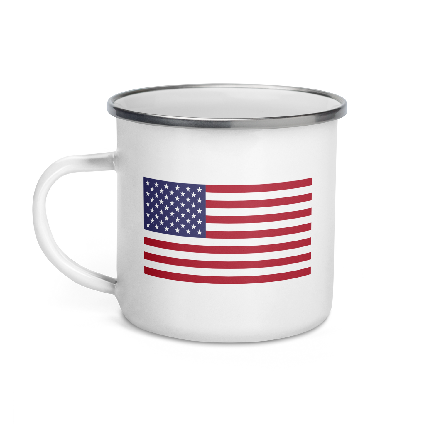 American Flag Enamel Mug