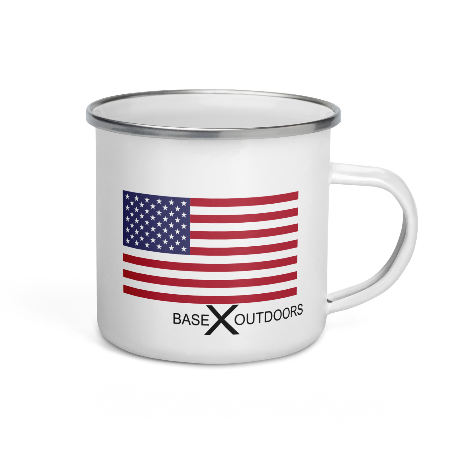 American Flag Enamel Mug