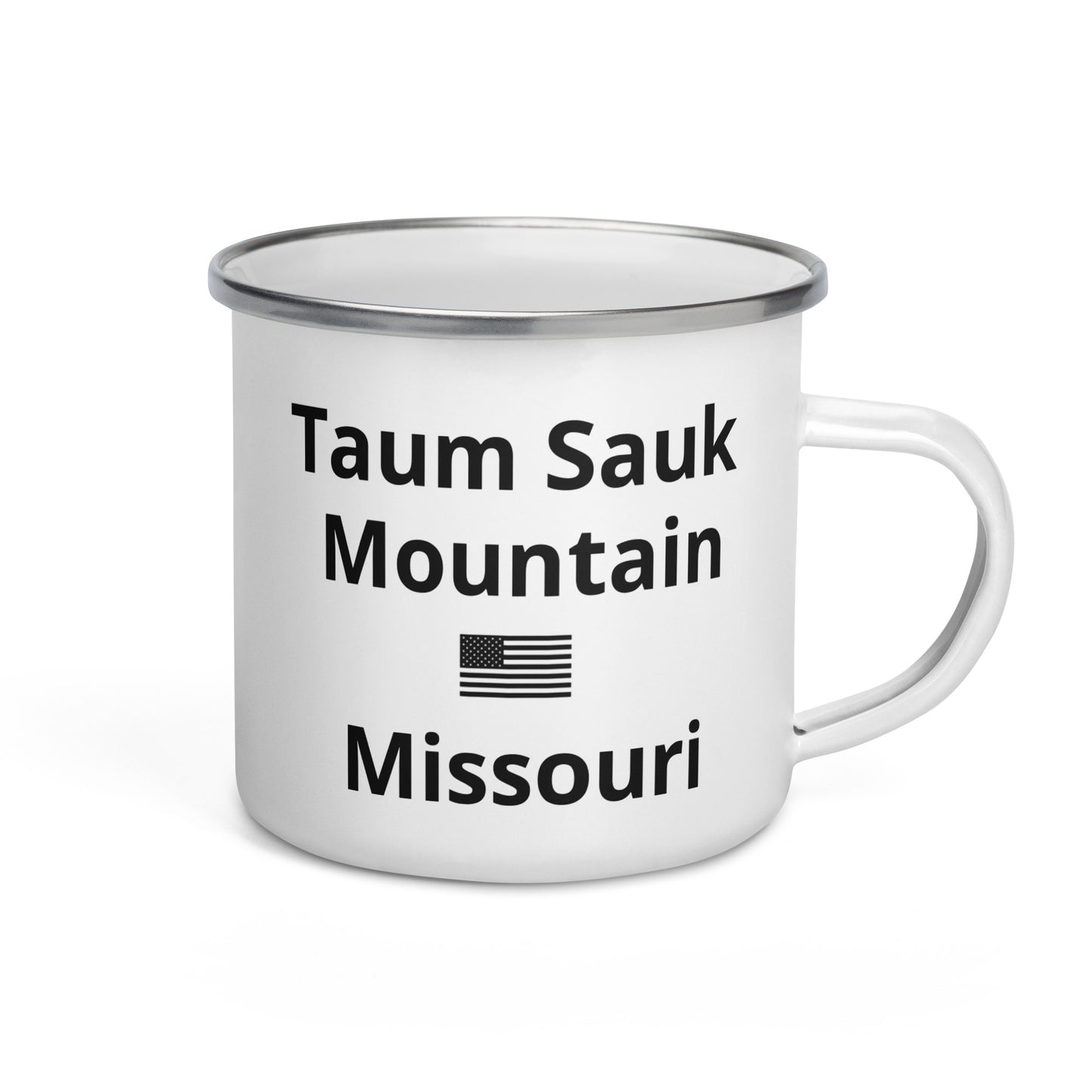 Base X Outdoors Taum Sauk Mountain MO Enamel Mug