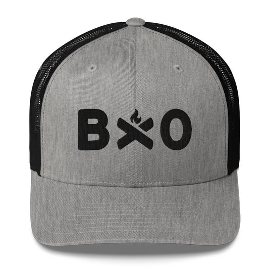 Base X Outdoors Black Fire Trucker Hat