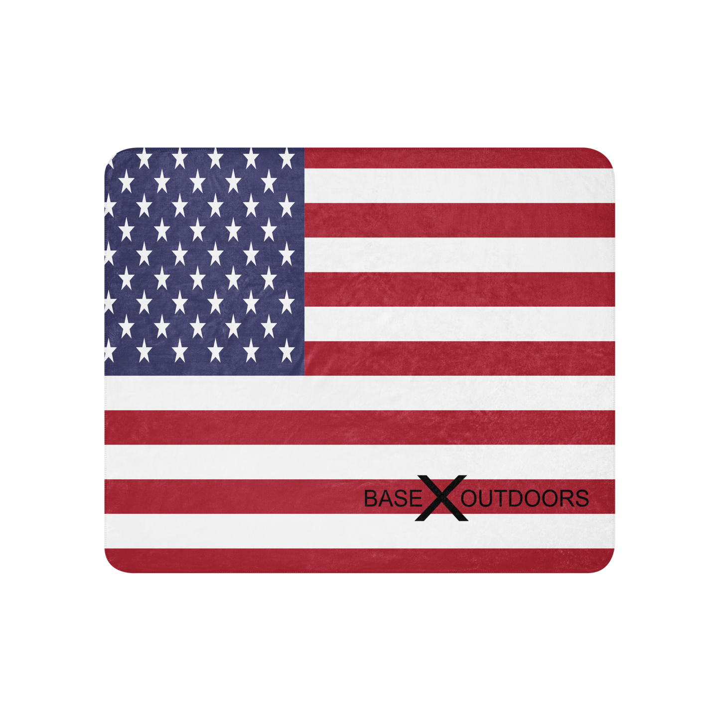 Base X Outdoors American Flag Sherpa Blanket