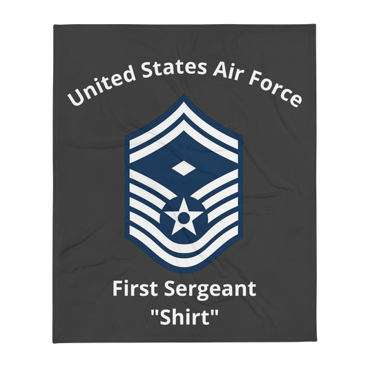 The First Sergeant Senior Master Sergeant Throw Blanket