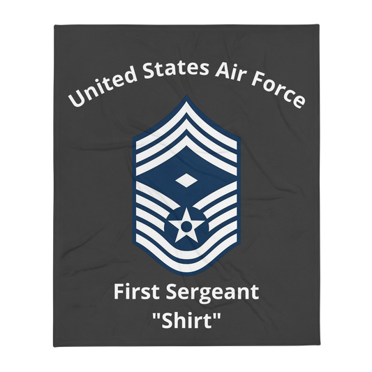 The First Sergeant Chief Master Sergeant Throw Blanket