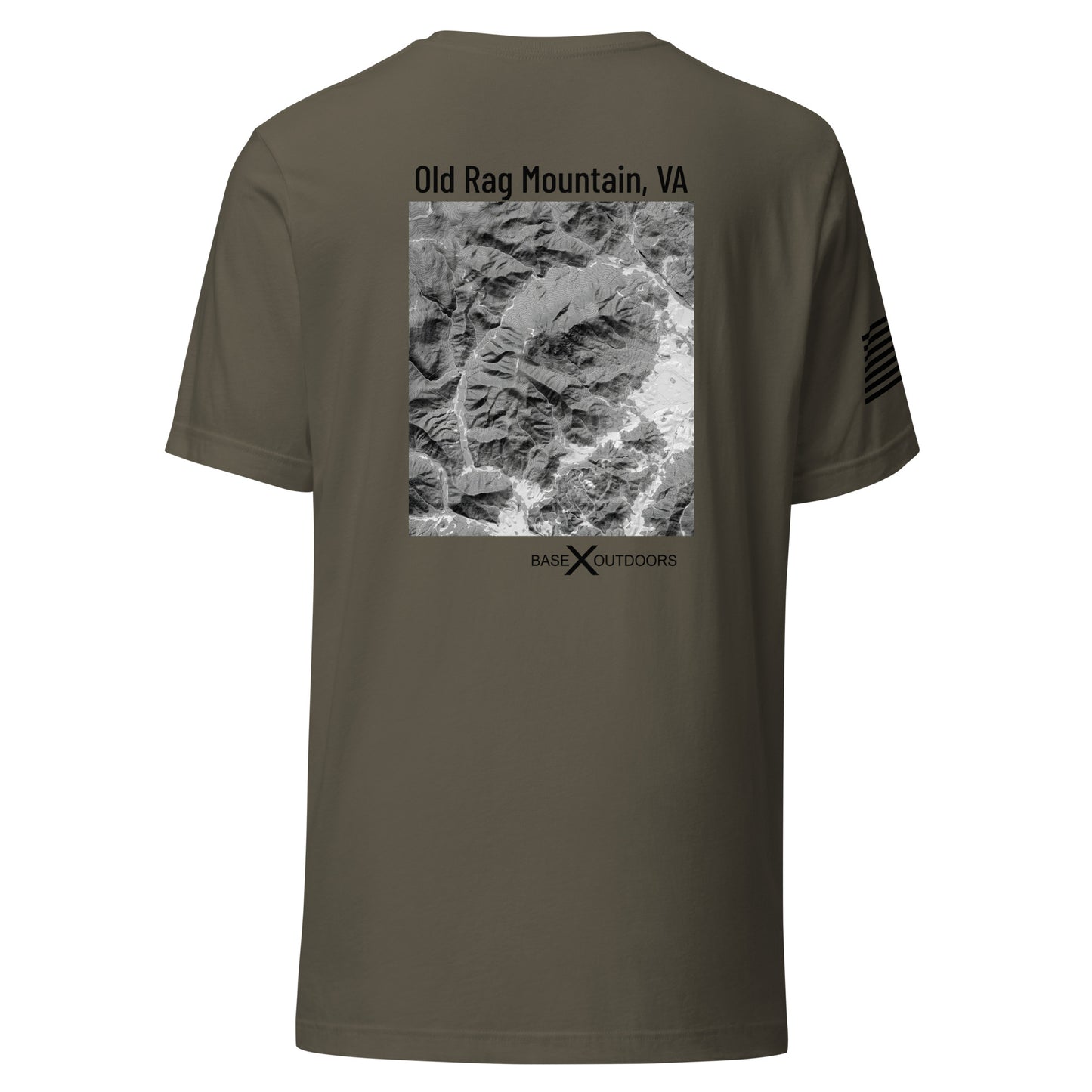 Base X Outdoors Old Rag Mountain VA Topographic T-Shirt