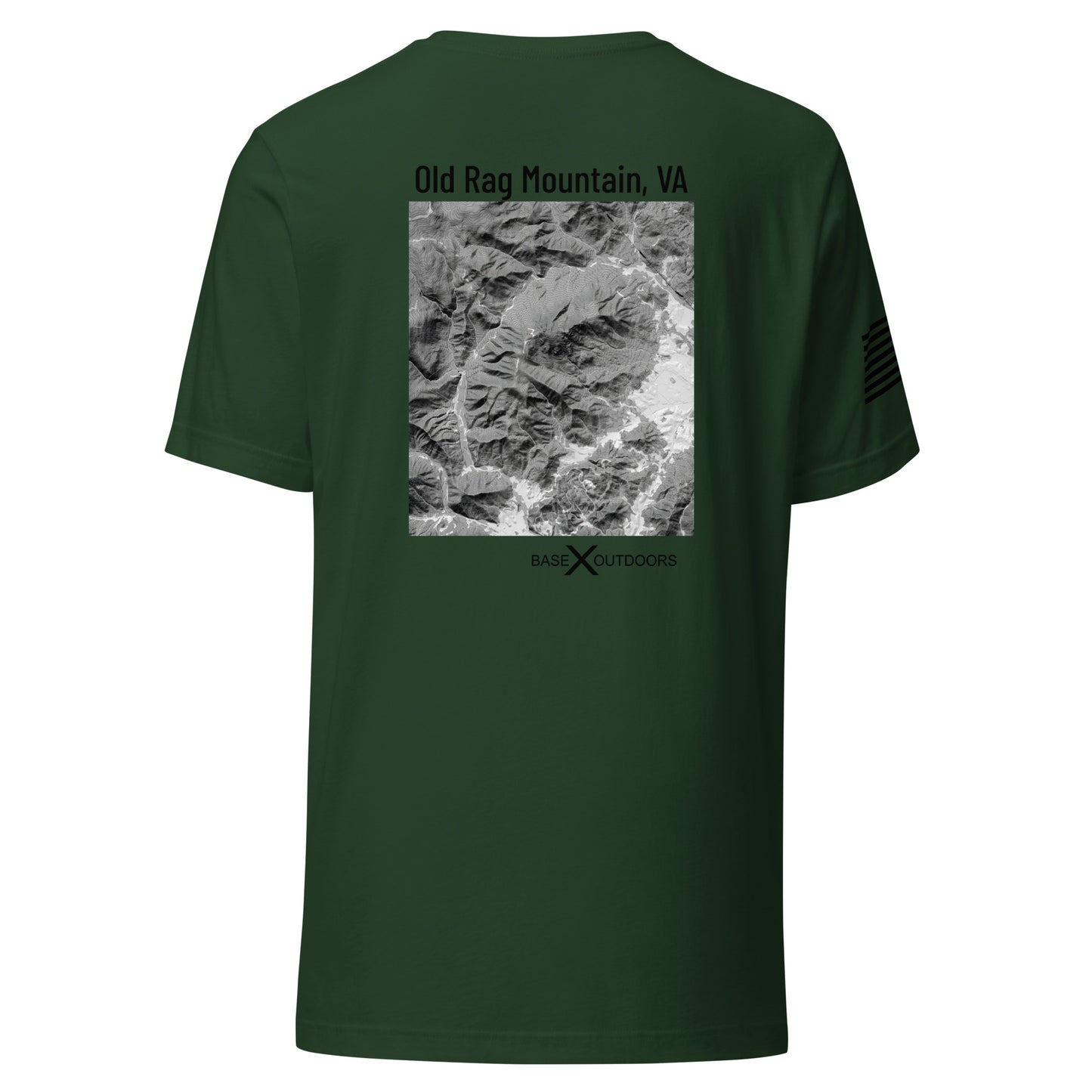 Base X Outdoors Old Rag Mountain VA Topographic T-Shirt