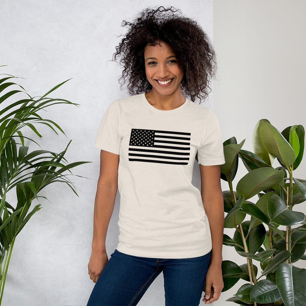 Base X Outdoors Black American Flag Women's T-Shirt