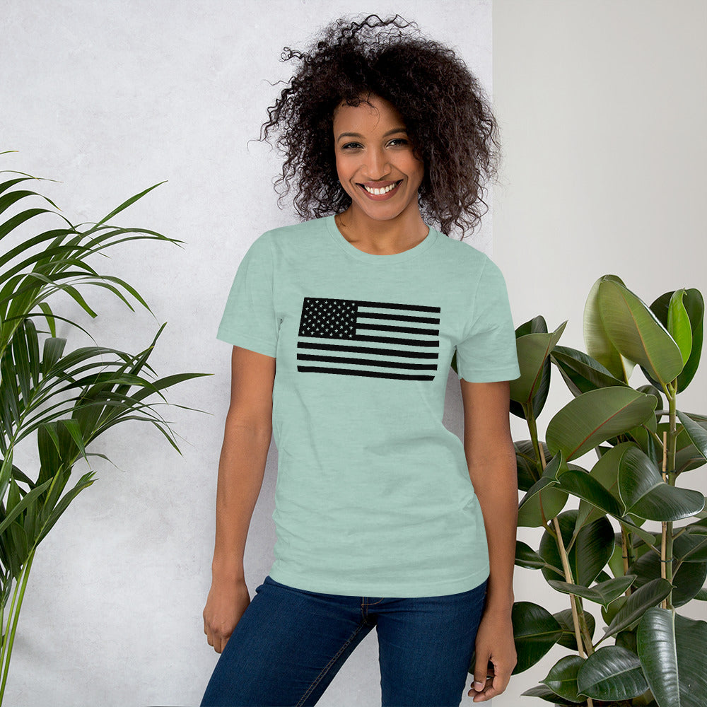 Base X Outdoors Black American Flag Women's T-Shirt