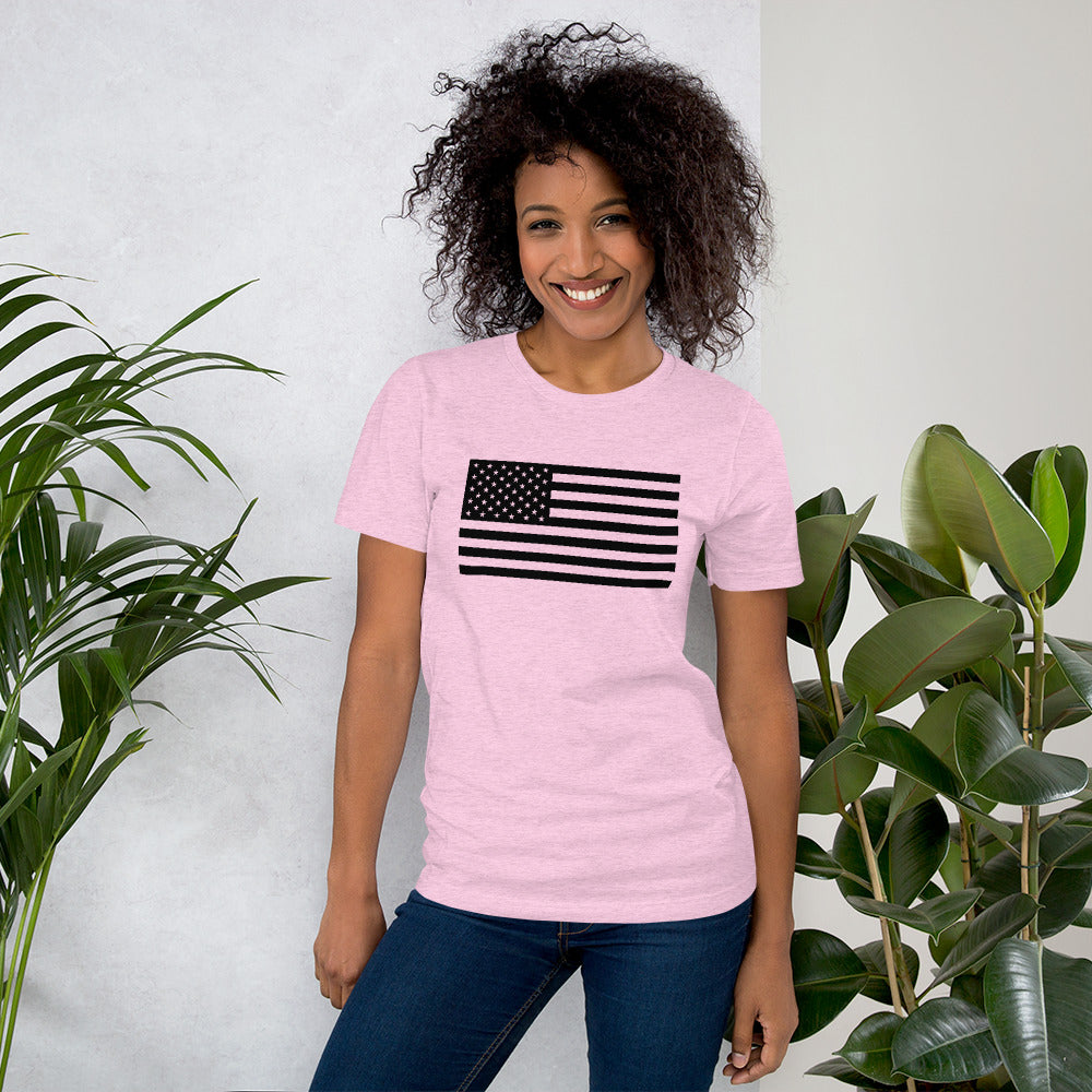 Base X Outdoors Black American Flag Women's T-Shirt