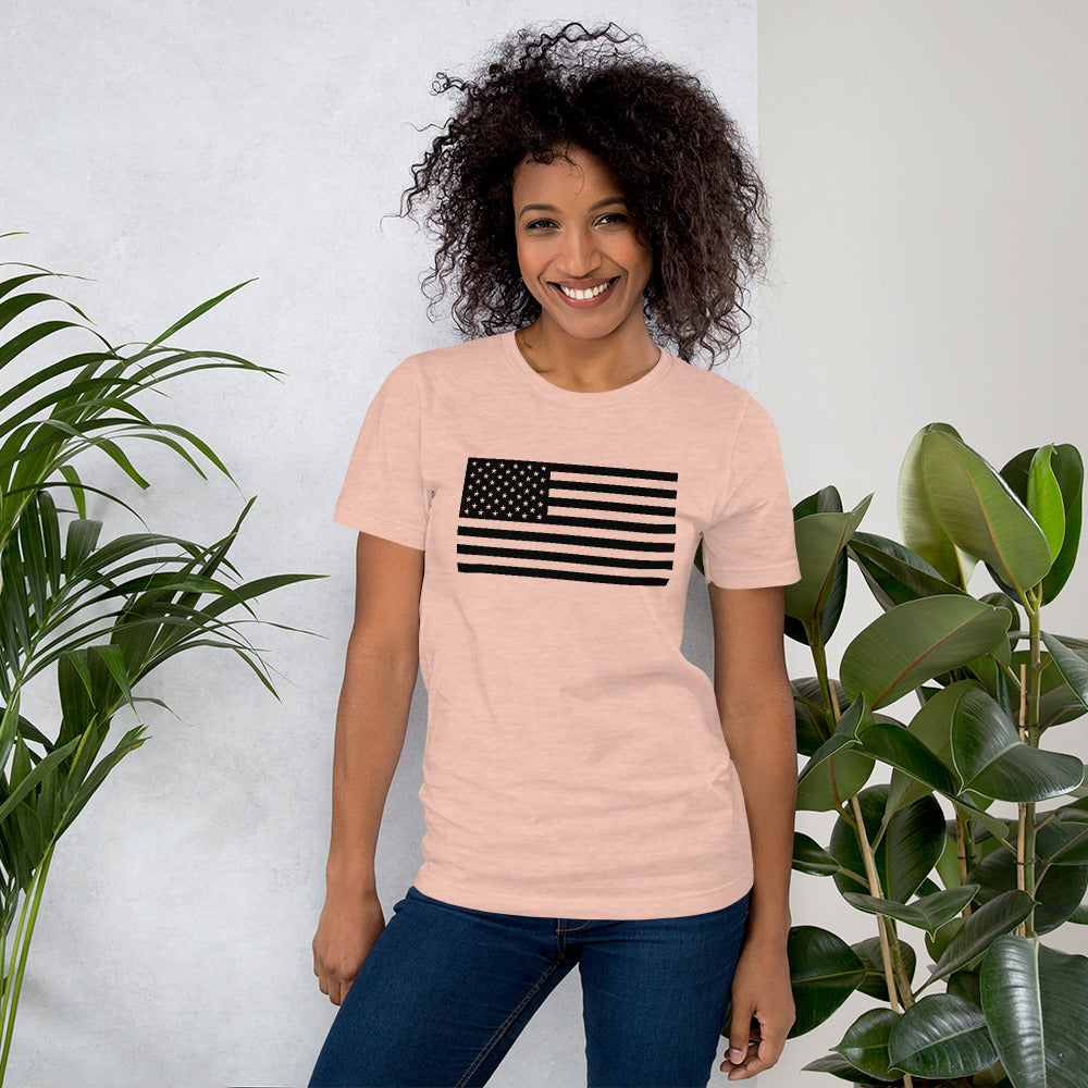 Base X Outdoors Black American Flag Women's T-Shirt