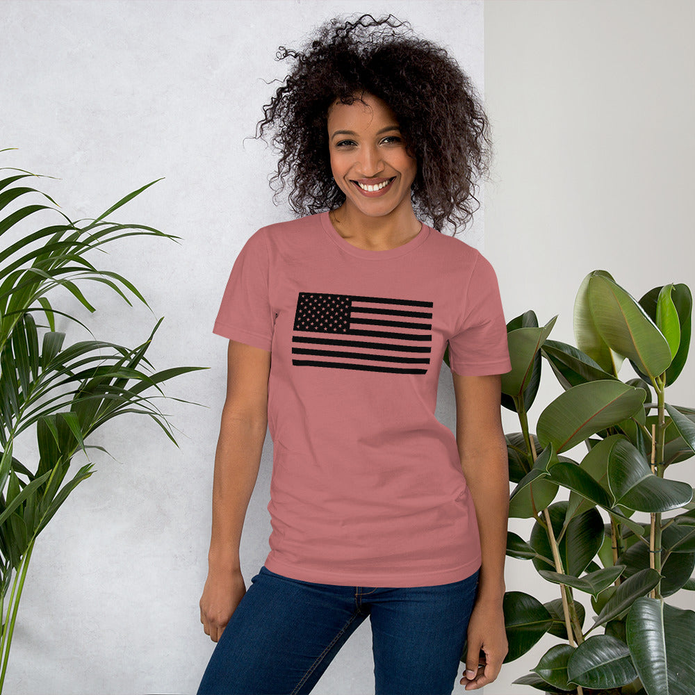 Base X Outdoors Black American Flag Women's T-Shirt